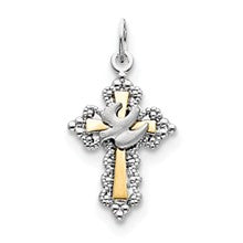 Sterling Silver & Vermeil Dove Cross Charm hide-image