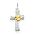 Sterling Silver & Vermeil Dove Cross Charm hide-image