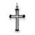 Enameled Cross Charm in Sterling Silver