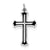 Sterling Silver Enameled Cross Charm hide-image