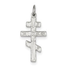 Sterling Silver Eastern Orthodox Cross Charm hide-image