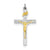 INRI Crucifix Charm in Sterling Silver & Vermeil