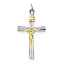 Sterling Silver & Vermeil INRI Crucifix Charm hide-image