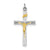 INRI Crucifix Charm in Sterling Silver & Vermeil