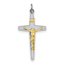 Sterling Silver & Vermeil INRI Crucifix Charm hide-image