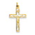 Enamel & Vermeil INRI Crucifix Charm in Sterling Silver