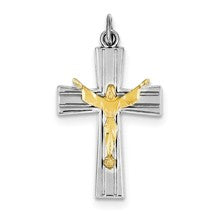 Sterling Silver & Vermeil Crucifix Charm hide-image