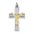 Crucifix Charm in Sterling Silver & Vermeil