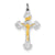 INRI Crucifix Charm in Sterling Silver & Vermeil