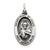 Sterling Silver Antiqued Sacred Heart of Jesus Meda Charm hide-image