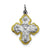 4-way Medal Charm in Sterling Silver & Vermeil