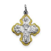 Sterling Silver & Vermeil 4-way Medal Charm hide-image