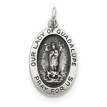 Sterling Silver Our Lady of Guadalupe Medal, Beautiful Charm hide-image