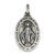 Antiqued Miraculous Medal, Stylish Charm in Sterling Silver