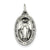 Antiqued Miraculous Medal Charm in Sterling Silver