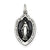 Sterling Silver Antiqued Miraculous Medal, Fine Charm hide-image