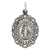 Antiqued Miraculous Medal Charm in Sterling Silver