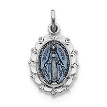 Sterling Silver Miraculous Medal, Stylish Charm hide-image