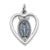 Miraculous Heart Medal, Appealing Charm in Sterling Silver