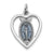 Sterling Silver Miraculous Heart Medal, Appealing Charm hide-image