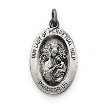 Sterling Silver Our Lady of Perpetual Help Medal, Delightful Charm hide-image