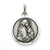 Antiqued Madonna & Child Medal, Charm in Sterling Silver