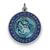 Enameled St. Christopher Medal Charm in Sterling Silver