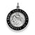 Enameled St. Christopher Medal, Classy Charm in Sterling Silver