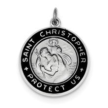 Sterling Silver Enameled St. Christopher Medal, Classy Charm hide-image