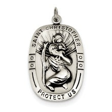 Sterling Silver St. Christopher Medal, Fine Charm hide-image