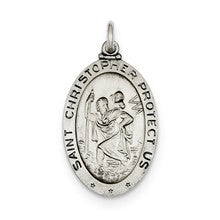 Sterling Silver St. Christopher Hockey Medal, Charm hide-image