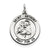 Antiqued Saint Anthony Medal, Fine Charm in Sterling Silver