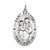 Antiqued Saint Anthony Medal, Pretty Charm in Sterling Silver