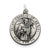 Antiqued Saint Francis of Assisi Medal, Lovely Charm in Sterling Silver