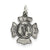 Saint Florian Badge Medal, Classy Charm in Sterling Silver