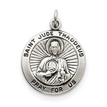 Sterling Silver Saint Jude Thaddeus Medal, Exquisite Charm hide-image