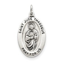 Sterling Silver Saint Jude Thaddeus Medal, Pretty Charm hide-image