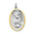 St. Michael Medal, Charm in Sterling Silver & Vermeil