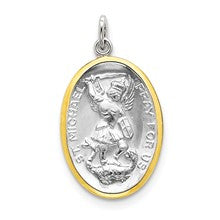 Sterling Silver & Vermeil St. Michael Medal, Charm hide-image