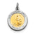 Sterling Silver & Vermeil Guardian Angel Medal Charm hide-image