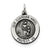 Sterling Silver Antiqued Guardian Angel Medal, Beautiful Charm hide-image