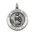 Antiqued Guardian Angel Medal Charm in Sterling Silver