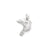 Enameled White Dove Charm in Sterling Silver