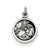 Sterling Silver Antiqued Baptism Medal, Charm hide-image