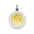 Holy Communion Medal Charm in Sterling Silver & Vermeil