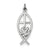 Ichthus Fish Charm in Sterling Silver