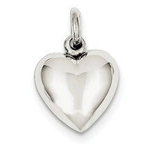 Sterling Silver Puffed Heart Charm hide-image