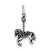 Sterling Silver Antiqued Carousel Horse Charm hide-image