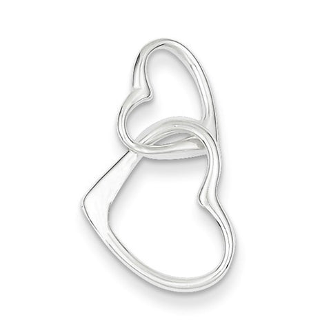 Sterling Silver Double Heart pendant, Appealing Pendants for Necklace