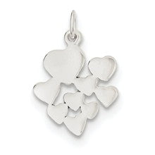 Sterling Silver Heart Cluster Charm hide-image